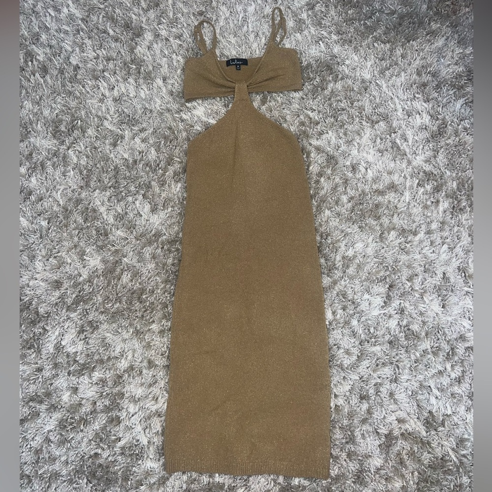 Lulus midi/maxi cut out sweater dress